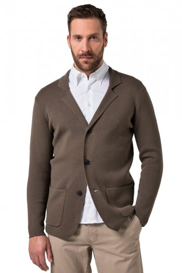 JP1880 Milano Flexnamic Blazer in maglia Marrone kaki - Abiti - Abiti da Uomo Taglie Forti