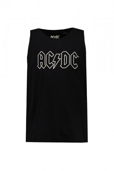 JP1880 AC/DC Graphic Comfort Fit Band Tank Top Black - Magliette - Magliette Uomo Taglie Forti