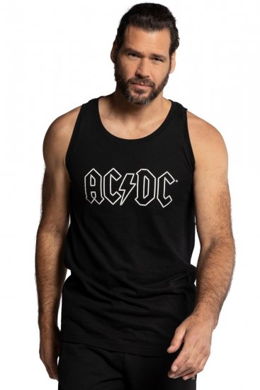 JP1880 AC/DC Graphic Comfort Fit Band Tank Top Black - Magliette - Magliette Uomo Taglie Forti