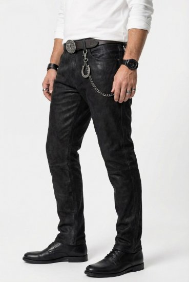 JP1880 Leather Pants Regular Fit Buffalo Nubuck Dark Brown - Jeans & pantaloni - Jeans & Pantaloni Uomo Taglie Forti