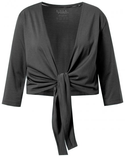 Ulla Popken 794514 Bolero in jersey da annodare Antracite - Bolero - 
