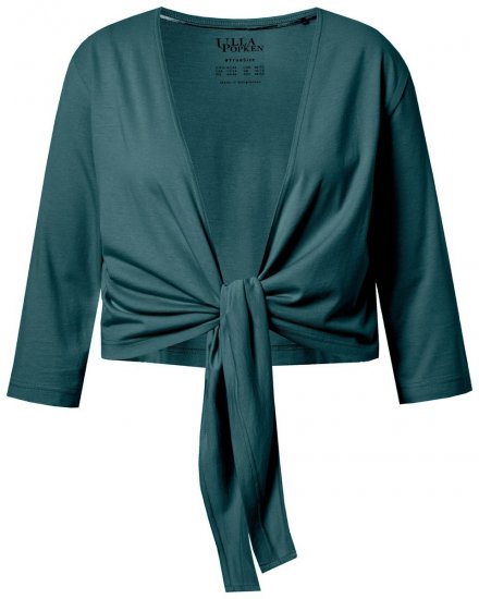 Ulla Popken 794514 Bolero in jersey da annodare Petrolio - Bolero - 