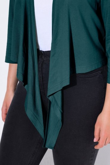 Ulla Popken 794514 Bolero in jersey da annodare Petrolio - Bolero - 