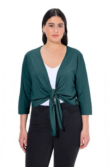 Ulla Popken 794514 Bolero in jersey da annodare Petrolio - Bolero - 