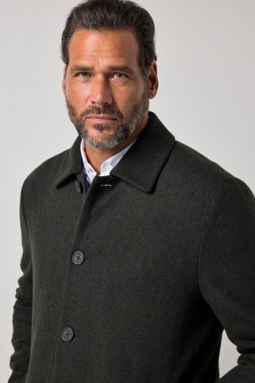 JP1880 795116 Idrorepellente Cappotto in lana Verde oliva - Giubbotti - Giubbotti Uomo Taglie Forti