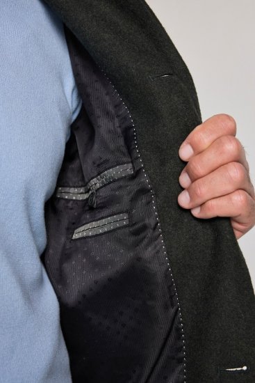 JP1880 795116 Idrorepellente Cappotto in lana Verde oliva - Giubbotti - Giubbotti Uomo Taglie Forti