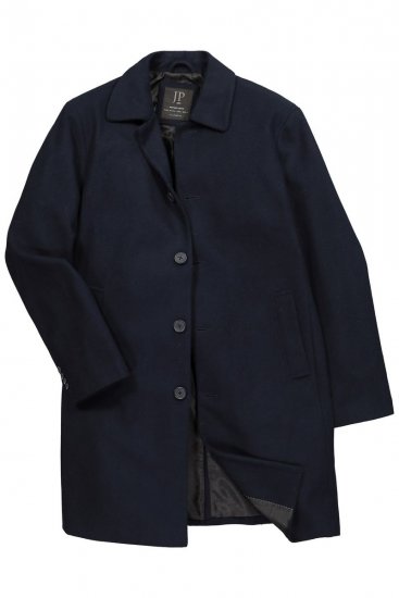 JP1880 795116 Idrorepellente Cappotto in lana Blu navy - Giubbotti - Giubbotti Uomo Taglie Forti