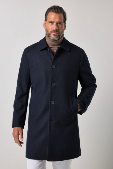 JP1880 795116 Idrorepellente Cappotto in lana Blu navy - Giubbotti - Giubbotti Uomo Taglie Forti