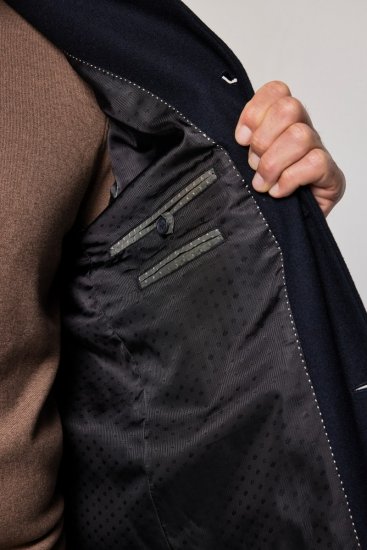 JP1880 795116 Idrorepellente Cappotto in lana Blu navy - Giubbotti - Giubbotti Uomo Taglie Forti