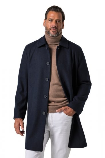 JP1880 795116 Idrorepellente Cappotto in lana Blu navy - Giubbotti - Giubbotti Uomo Taglie Forti