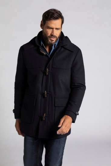 JP1880 Duffle Coat Water Repellent with Detachable Hood Navy - Giubbotti - Giubbotti Uomo Taglie Forti