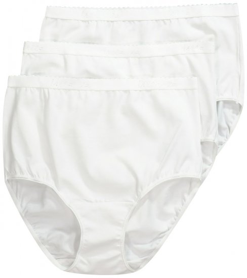 Ulla Popken 795269 Slip a vita alta confezione da 3 Bianco - Slip - 