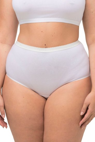 Ulla Popken 795269 Slip a vita alta confezione da 3 Bianco - Slip - 
