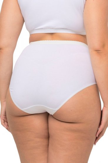 Ulla Popken 795269 Slip a vita alta confezione da 3 Bianco - Slip - 
