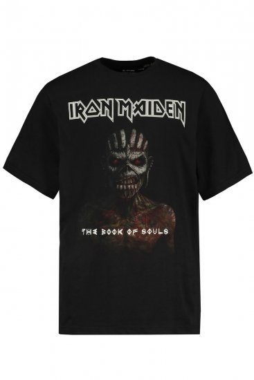 JP1880 Iron Maiden Graphic Band T-Shirt Black - Magliette - Magliette Uomo Taglie Forti