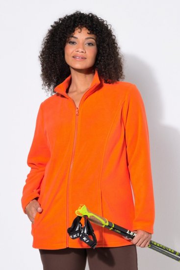 Ulla Popken 796970 Giacca in pile leggera Rosso arancio - Abbigliamento in pile - 
