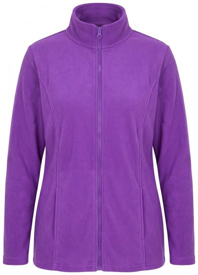 Ulla Popken 796970 Giacca in pile leggera Viola scuro - Abbigliamento in pile - 