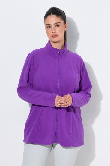 Ulla Popken 796970 Giacca in pile leggera Viola scuro - Abbigliamento in pile - 