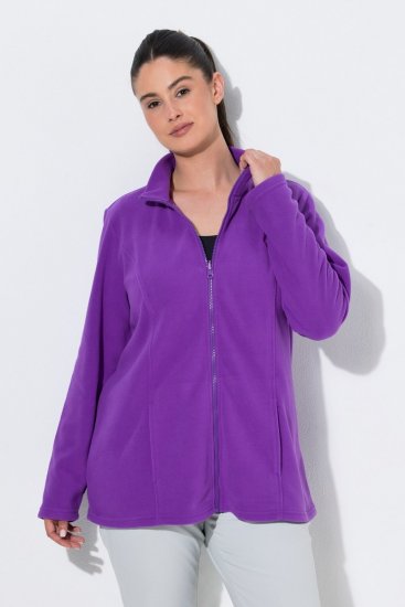 Ulla Popken 796970 Giacca in pile leggera Viola scuro - Abbigliamento in pile - 