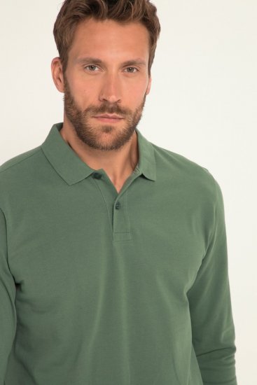 JP1880 Polo Shirt Long Sleeve Pique Cactus - Polo - Polo Uomo Taglie Forti