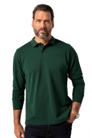 JP1880 Polo Shirt Long Sleeve Pique Dark Green - Polo - Polo Uomo Taglie Forti