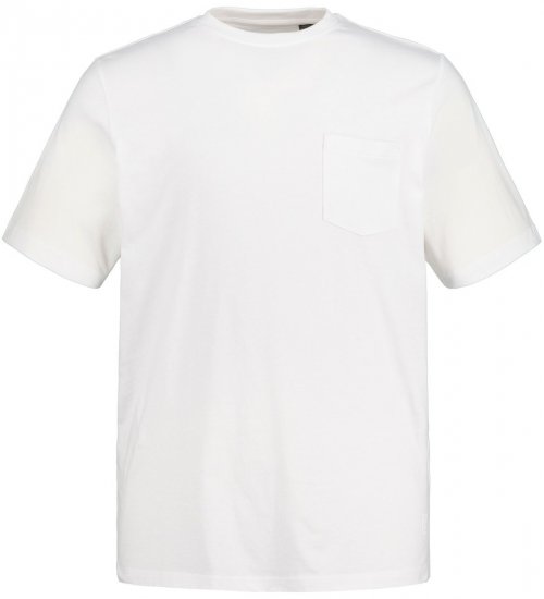 JP1880 799997 T-shirt con taschino Bianco - Magliette - Magliette Uomo Taglie Forti