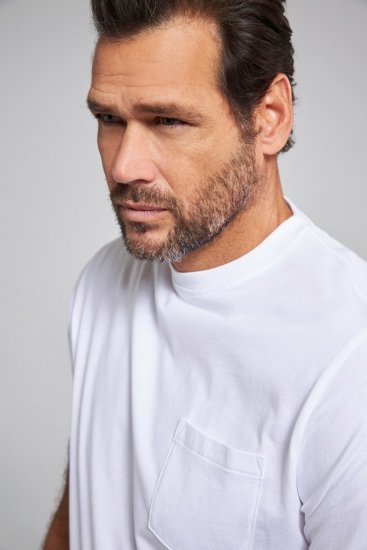 JP1880 799997 T-shirt con taschino Bianco - Magliette - Magliette Uomo Taglie Forti