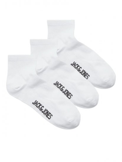 Jack & Jones Leon Calzini da tennis Bianco confezione da 3 - Intimo & costumi da bagno - Intimo Taglie Forti Uomo
