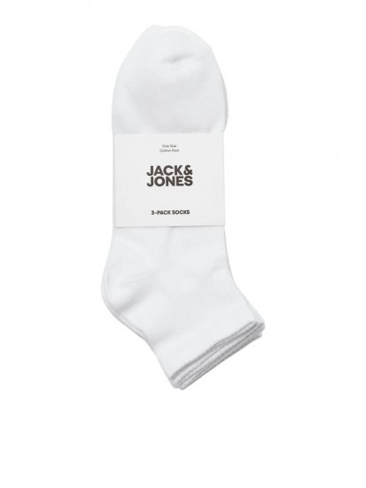 Jack & Jones Leon Calzini da tennis Bianco confezione da 3 - Intimo & costumi da bagno - Intimo Taglie Forti Uomo