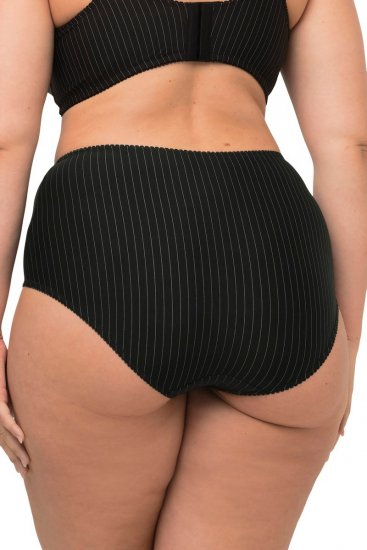 Ulla Popken 800279 Slip a righe confezione da 2 Nero - Slip - 