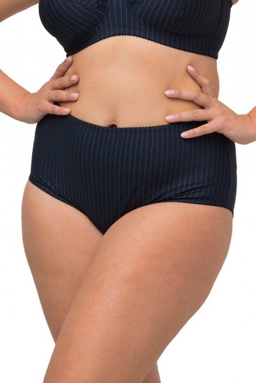 Ulla Popken 800279 Slip a righe confezione da 2 Blu scuro - Slip - 