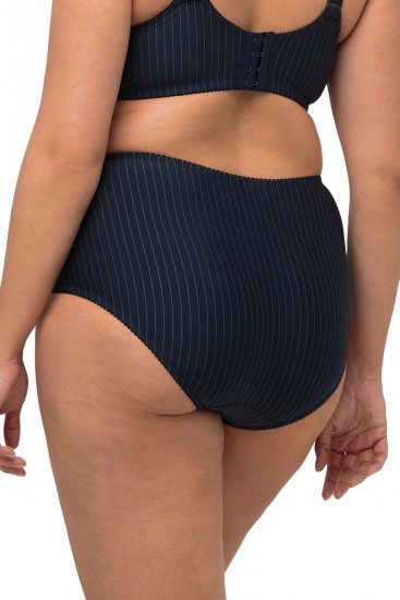 Ulla Popken 800279 Slip a righe confezione da 2 Blu scuro - Slip - 