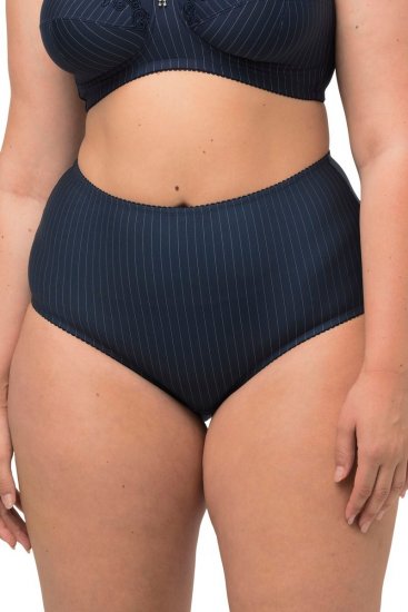 Ulla Popken 800279 Slip a righe confezione da 2 Blu scuro - Slip - 