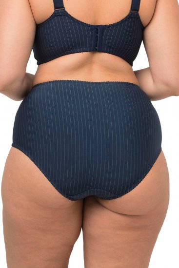 Ulla Popken 800279 Slip a righe confezione da 2 Blu scuro - Slip - 