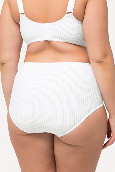 Ulla Popken 800279 Slip a righe confezione da 2 Bianco - Slip - 