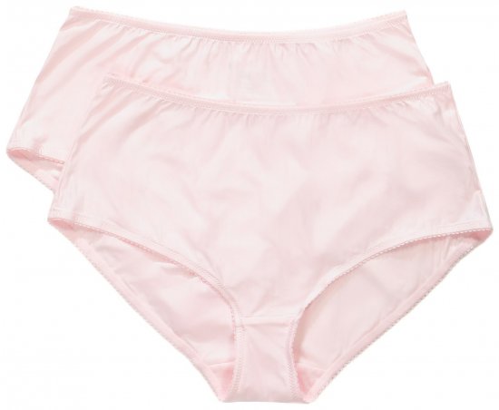 Ulla Popken 800279 Slip a righe confezione da 2 Rosa - Slip - 