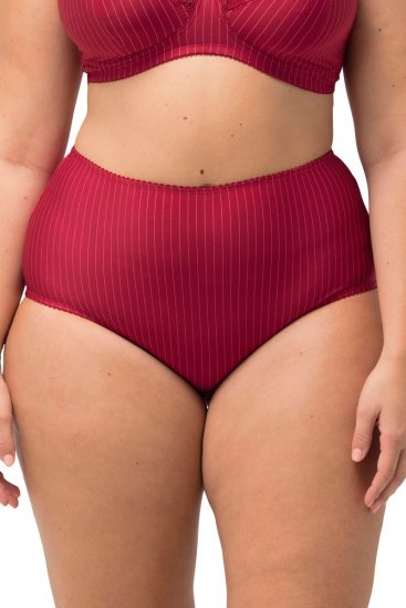 Ulla Popken 800279 Slip a righe confezione da 2 Bordeaux - Slip - 
