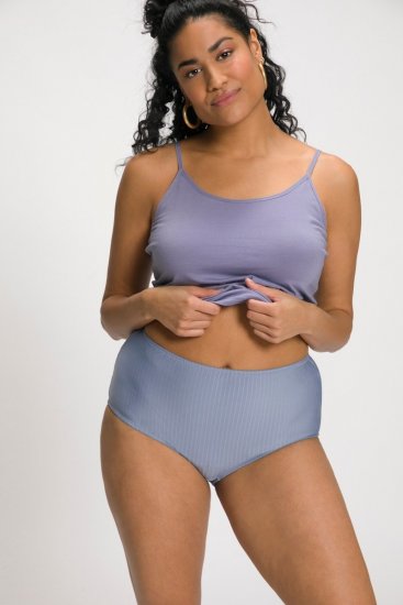 Ulla Popken 800279 Slip a righe confezione da 2 Azzurro - Slip - 