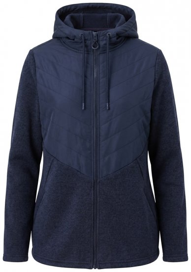 Ulla Popken 800400 Giacca foderata in pile Blu scuro - Abbigliamento in pile - 
