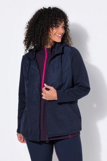 Ulla Popken 800400 Giacca foderata in pile Blu scuro - Abbigliamento in pile - 