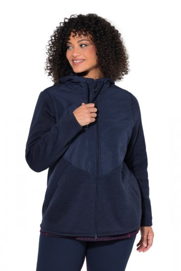 Ulla Popken 800400 Giacca foderata in pile Blu scuro - Abbigliamento in pile - 