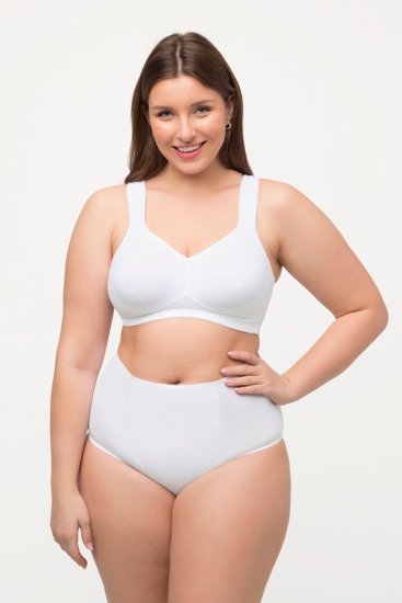 Ulla Popken 800498 Slip modellante a vita alta Bianco - Intimo modellante - 