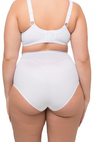 Ulla Popken 800498 Slip modellante a vita alta Bianco - Intimo modellante - 
