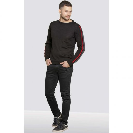 D555 Orlando Sweater Black - Felpe & felpe con cappuccio - Felpe & Felpe con Cappuccio Uomo Taglie Forti