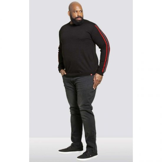 D555 Orlando Sweater Black - Felpe & felpe con cappuccio - Felpe & Felpe con Cappuccio Uomo Taglie Forti