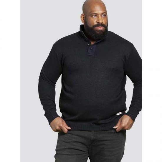 D555 Zane Sweater Navy - Felpe & felpe con cappuccio - Felpe & Felpe con Cappuccio Uomo Taglie Forti