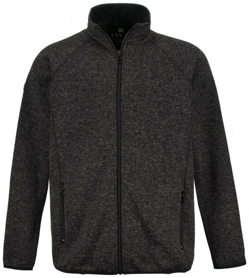 Jay-Pi 802394 Giacca in pile lavorato a maglia Nero - Giubbotti - Giubbotti Uomo Taglie Forti