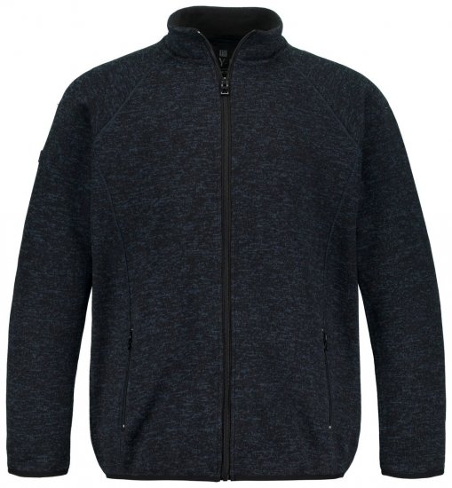 Jay-Pi 802394 Giacca in pile lavorato a maglia Blu scuro - Giubbotti - Giubbotti Uomo Taglie Forti