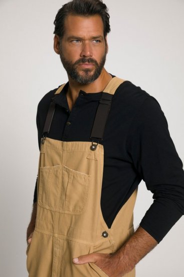 JP1880 802501 Salopette con bretelle elastiche Camel - Jeans & pantaloni - Jeans & Pantaloni Uomo Taglie Forti
