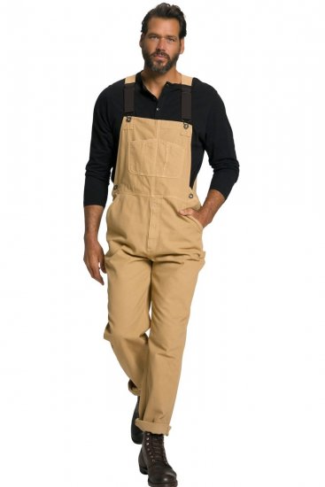 JP1880 802501 Salopette con bretelle elastiche Camel - Jeans & pantaloni - Jeans & Pantaloni Uomo Taglie Forti
